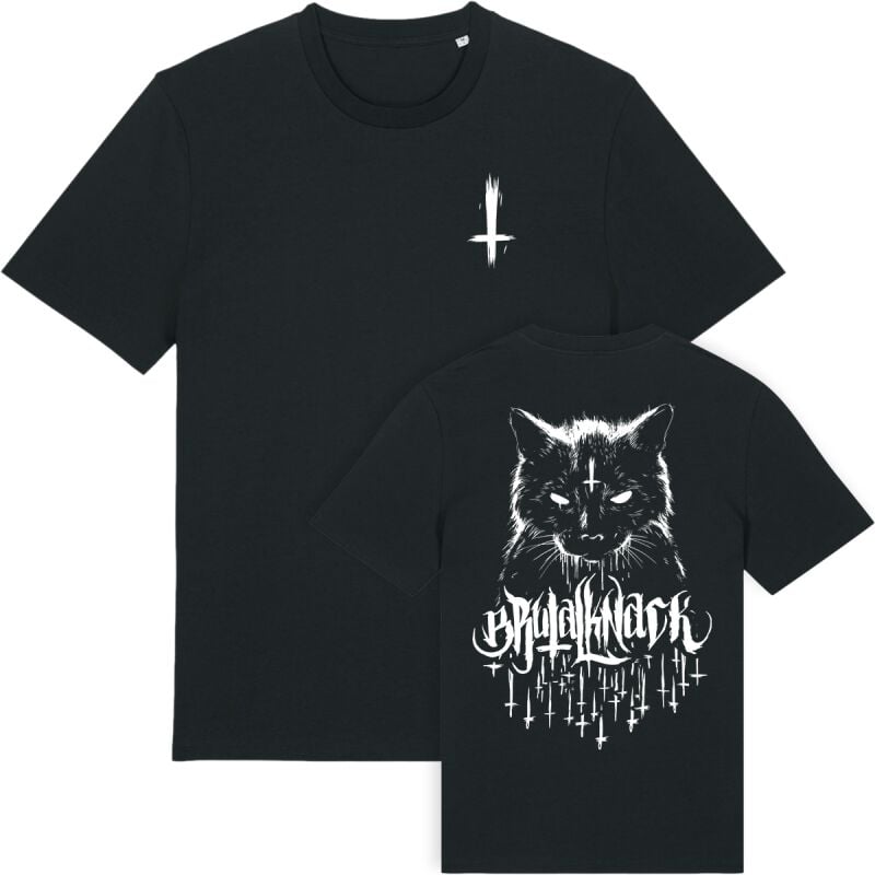 T-Shirt Manches courtes Gothic de Brutal Knack - The Cat From Hell Shirt - S à 3XL - pour Homme - noir - Brutal Knack
