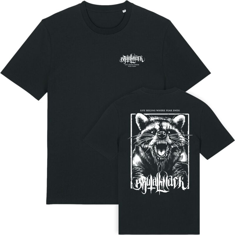 T-Shirt Manches courtes  de Brutal Knack - Racoon Shirt - S à 3XL - pour Homme - noir - Brutal Knack