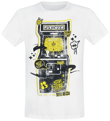T-Shirt Manches courtes Gaming de Pac-Man - Arcade Classic - S à XXL - pour Homme - blanc - Pac-Man