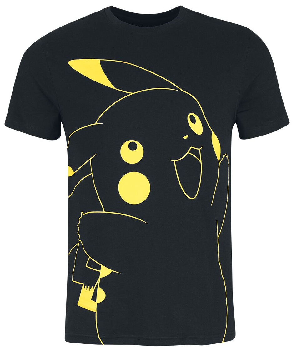 T-Shirt Manches courtes Gaming de Pokémon - Pikachu - S à XXL - pour Homme - noir - Pokémon