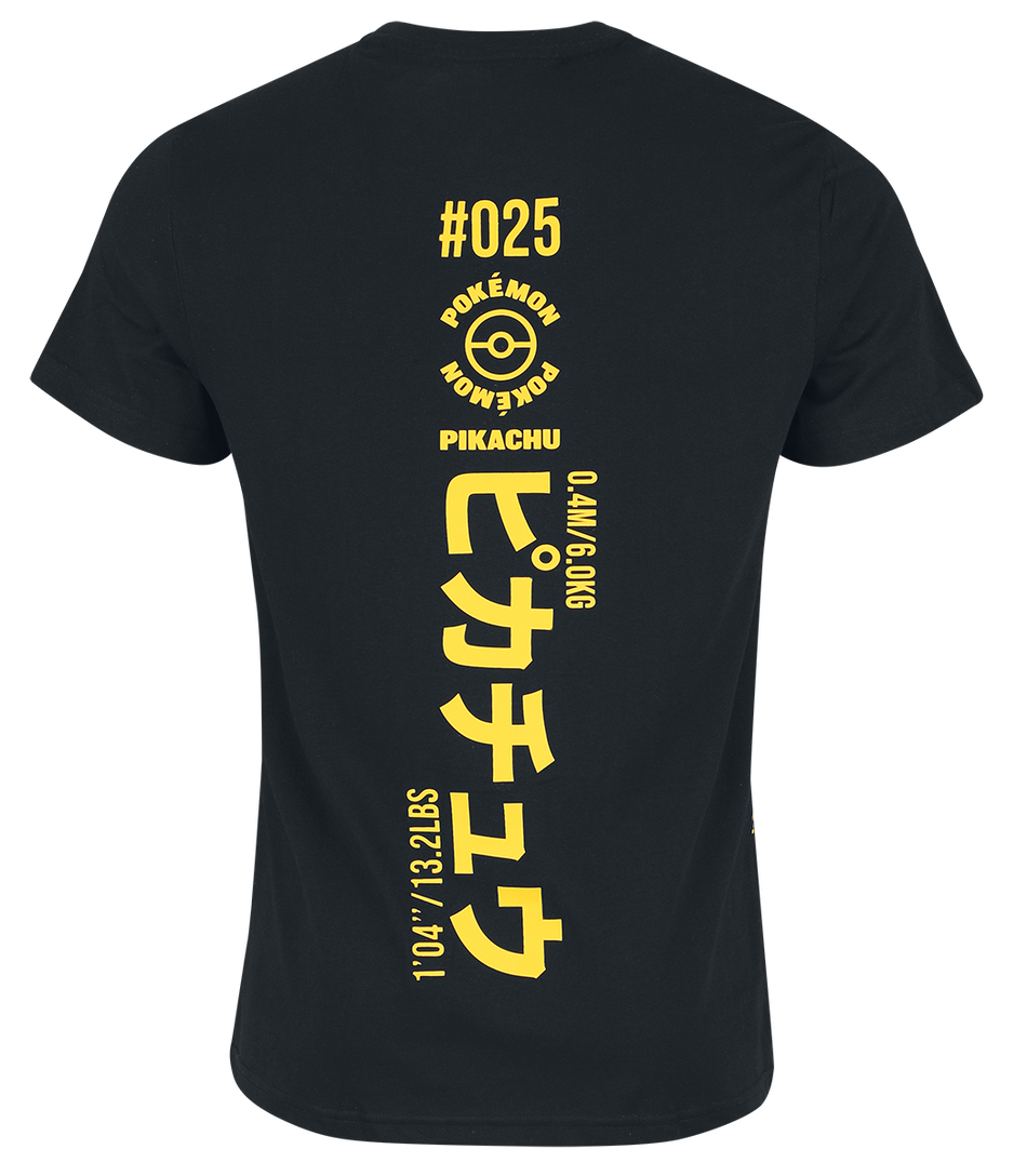 T-Shirt Manches courtes Gaming de Pokémon - Pikachu - S à XXL - pour Homme - noir - Pokémon - View 2