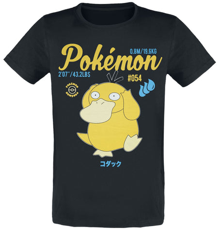 T-Shirt Manches courtes Gaming de Pokémon - Enton - Vintage - S à XXL - pour Homme - noir - Pokémon