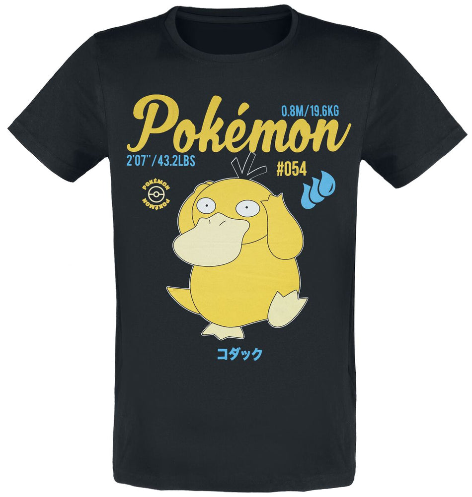 T-Shirt Manches courtes Gaming de Pokémon - Enton - Vintage - S à XXL - pour Homme - noir - Pokémon