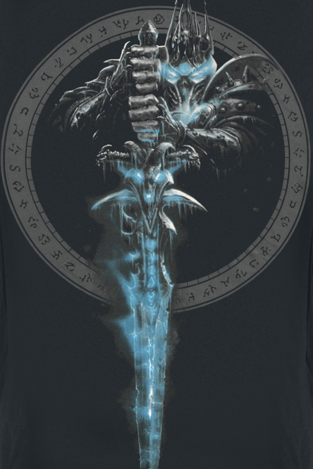 T-Shirt Manches courtes Gaming de World Of Warcraft - Lich King - S à XXL - pour Homme - noir - World Of Warcraft - View 2