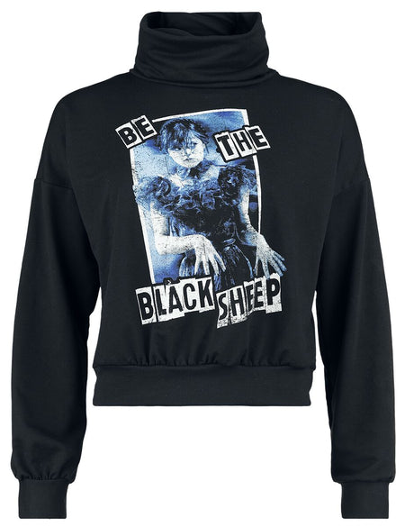 Sweat-shirt Gothic de Wednesday - Be the black sheep - S à XXL - pour Femme - noir - Wednesday