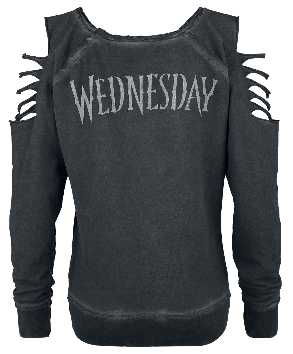 Sweat-shirt Gothic de Wednesday - I'm dead inside - L à XL - pour Femme - gris foncé - Wednesday - View 2