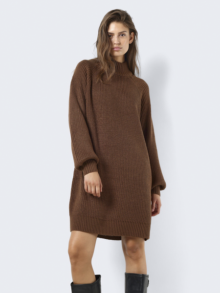 Robe mi-longue  de Noisy May - NMTimmy L/S NOOS - Robe Pull - XS à S - pour Femme - marron - Noisy May - View 2