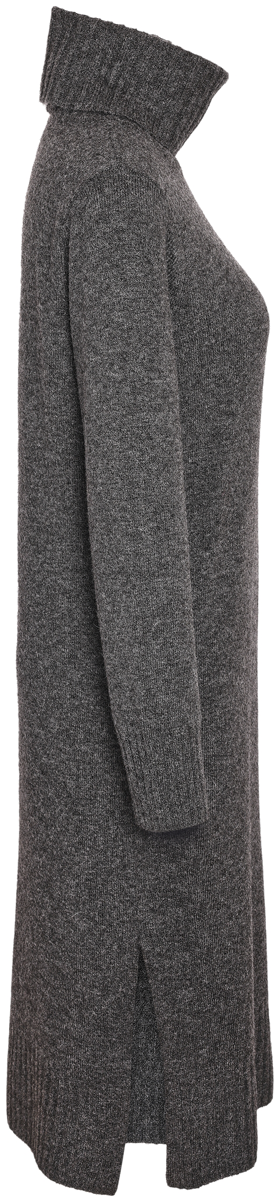 Robe mi-longue  de Noisy May - NMViola L/S rollneck knit dress FWD NOOS - Robe Tricotée Col Roulé - XS à S - pour Femme - gris - Noisy May - View 2