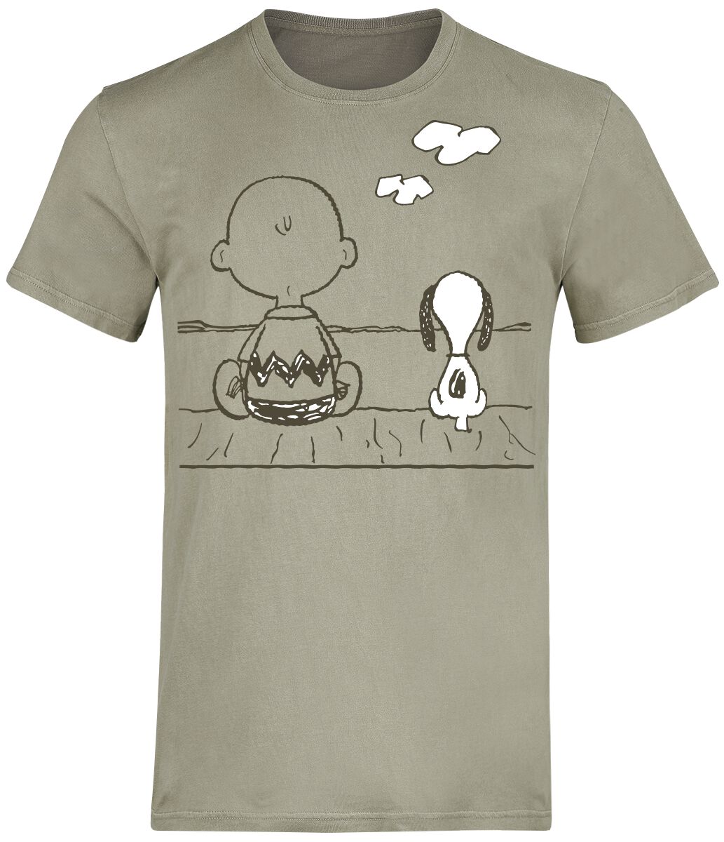 T-Shirt Manches courtes  de Snoopy - Charlie Brown & Snoopy - S à 3XL - pour Homme - vert - Snoopy