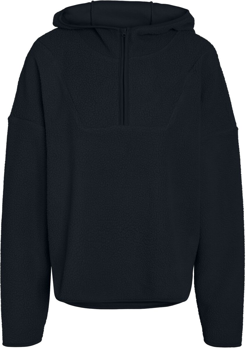 Sweat-shirt à capuche  de Noisy May - NMCozy L/S halfway zip jumper JRS NOOS - Sweat à Cpauche Col Camionneur - XS à S - pour Femme - noir - Noisy May