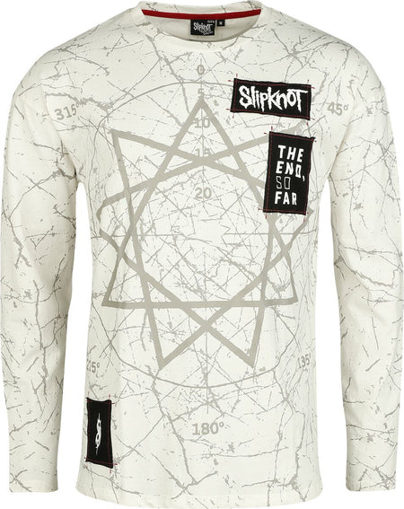 T-shirt manches longues  de Slipknot - EMP Signature Collection - Oversize - S à XXL - pour Homme - blanc cassé - Slipknot