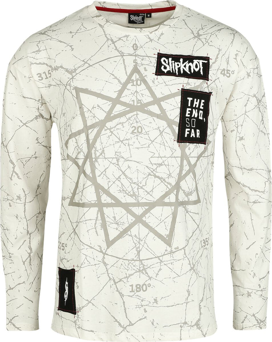 T-shirt manches longues  de Slipknot - EMP Signature Collection - Oversize - S à XXL - pour Homme - blanc cassé - Slipknot