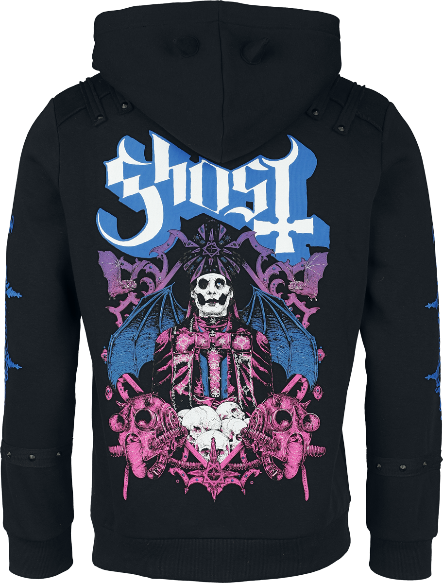 Sweat-shirt zippé à capuche  de Ghost - EMP Signature Collection - S à 3XL - pour Homme - noir - Ghost - View 2