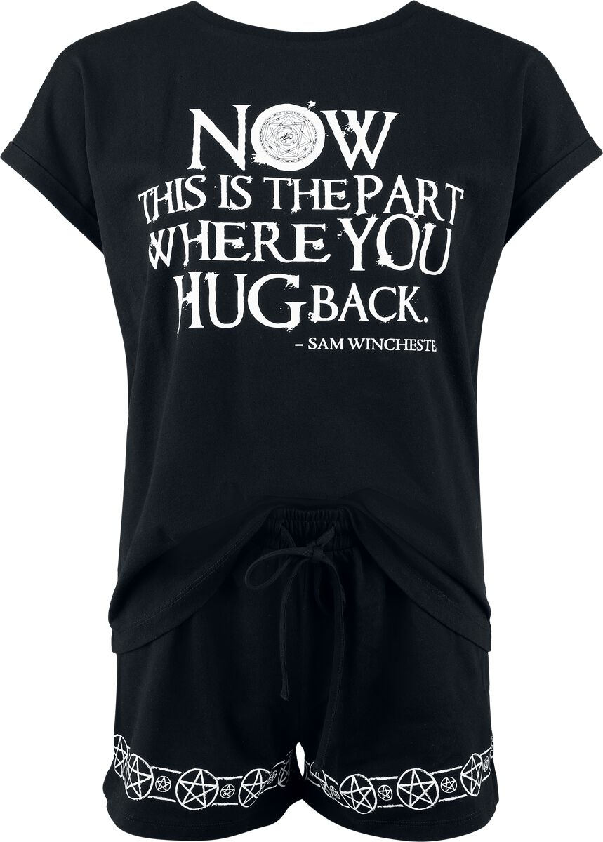 Pyjama  de Supernatural - S à XXL - pour Femme - noir - Supernatural