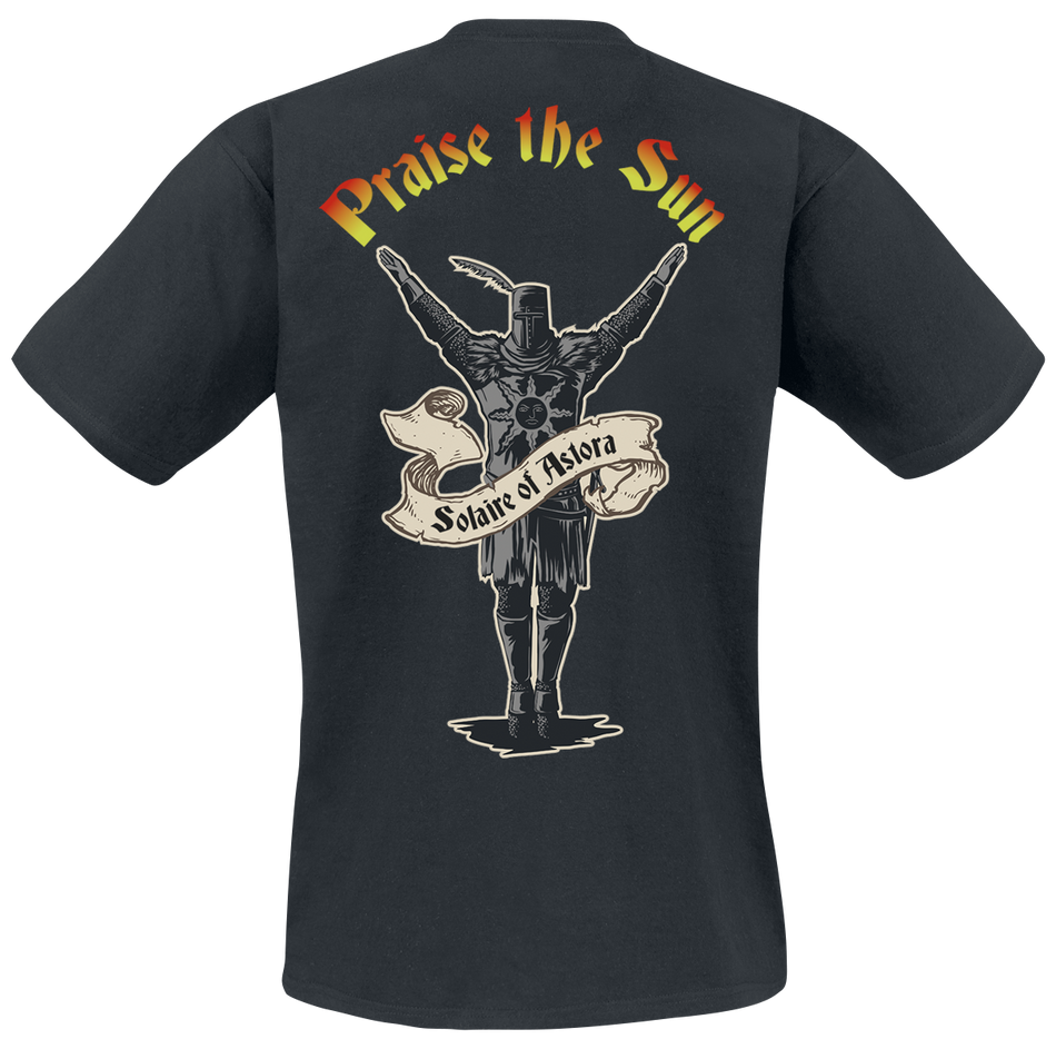T-Shirt Manches courtes Gaming de Dark Souls - Praise the Sun - S à XXL - pour Homme - noir - Dark Souls - View 2