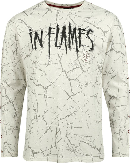 T-shirt manches longues  de In Flames - EMP Signature Collection - Oversize - S à XXL - pour Homme - blanc cassé - In Flames