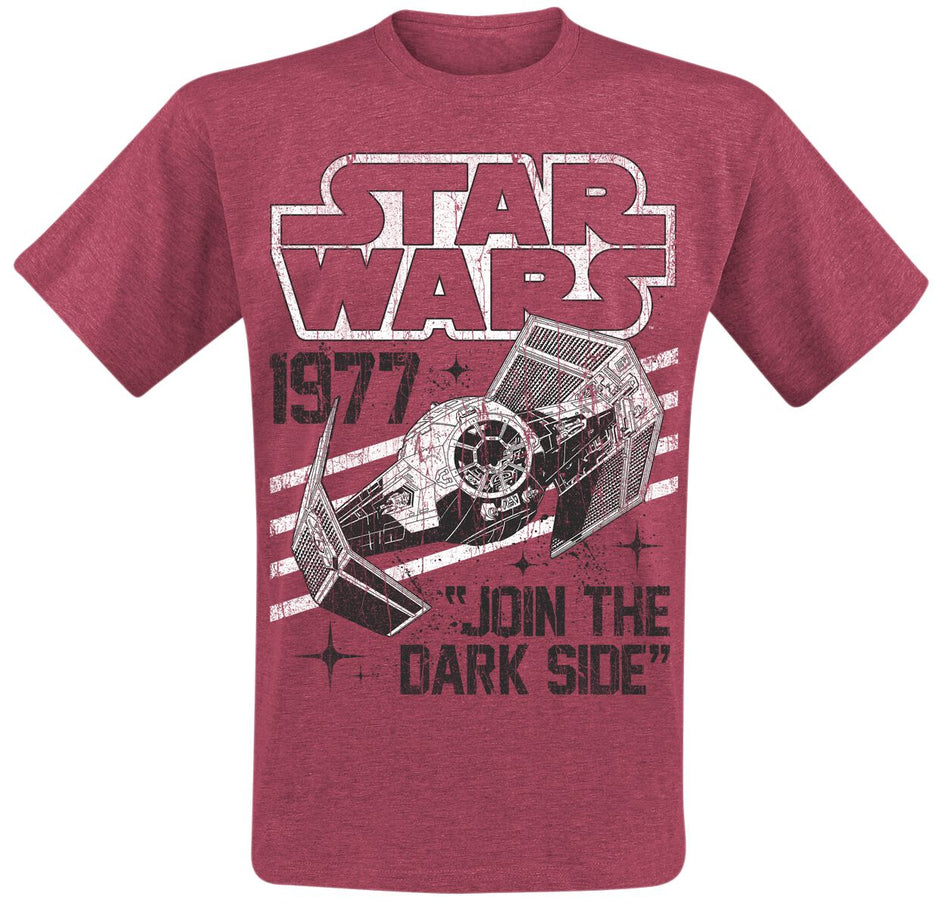 T-Shirt Manches courtes Disney de Star Wars - Dark Side Tie Fighter - M à XXL - pour Homme - rouge - Star Wars