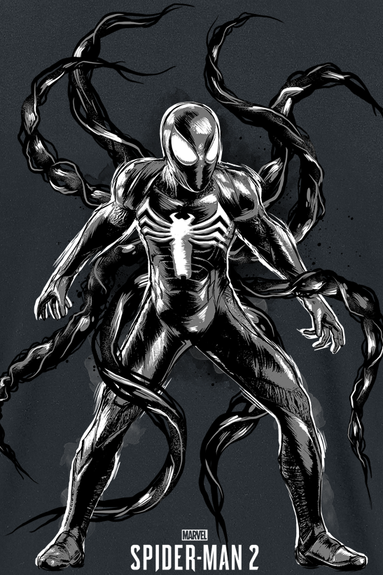 T-Shirt Manches courtes Gaming de Spider-Man - Marvel Games - Spider-Man 2 - Back in Black - S à XXL - pour Homme - noir - Spider-Man - View 2