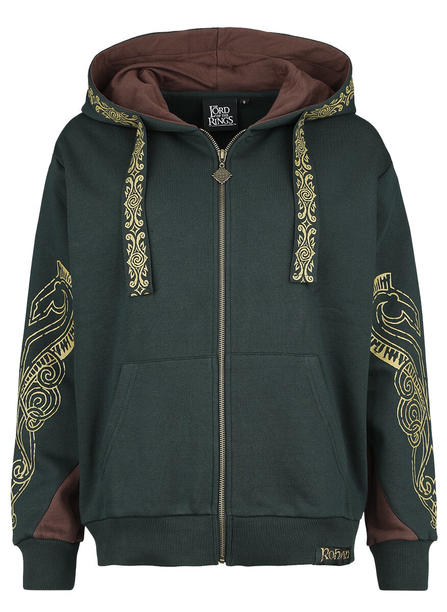 Sweat-shirt zippé à capuche  de Le Seigneur Des Anneaux - Rohirrim - S à XXL - pour Femme - vert - Le Seigneur Des Anneaux