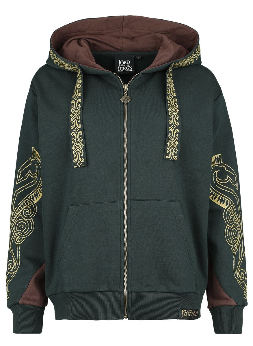 Sweat-shirt zippé à capuche  de Le Seigneur Des Anneaux - Rohirrim - S à XXL - pour Femme - vert - Le Seigneur Des Anneaux