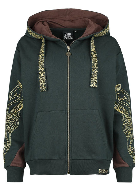 Sweat-shirt zippé à capuche  de Le Seigneur Des Anneaux - Rohirrim - S à XXL - pour Femme - vert - Le Seigneur Des Anneaux