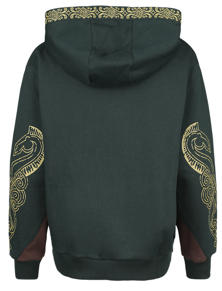 Sweat-shirt zippé à capuche  de Le Seigneur Des Anneaux - Rohirrim - S à XXL - pour Femme - vert - Le Seigneur Des Anneaux - View 2