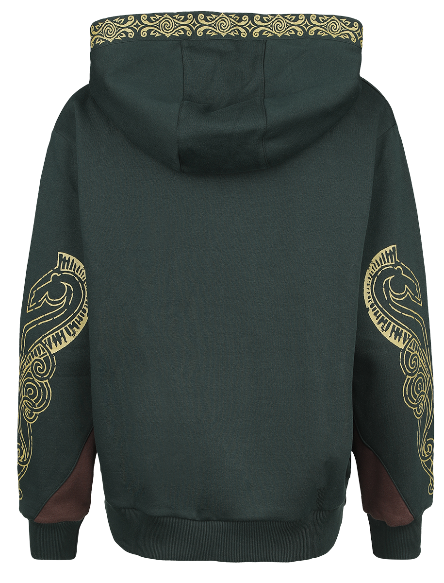 Sweat-shirt zippé à capuche  de Le Seigneur Des Anneaux - Rohirrim - S à XXL - pour Femme - vert - Le Seigneur Des Anneaux - View 2