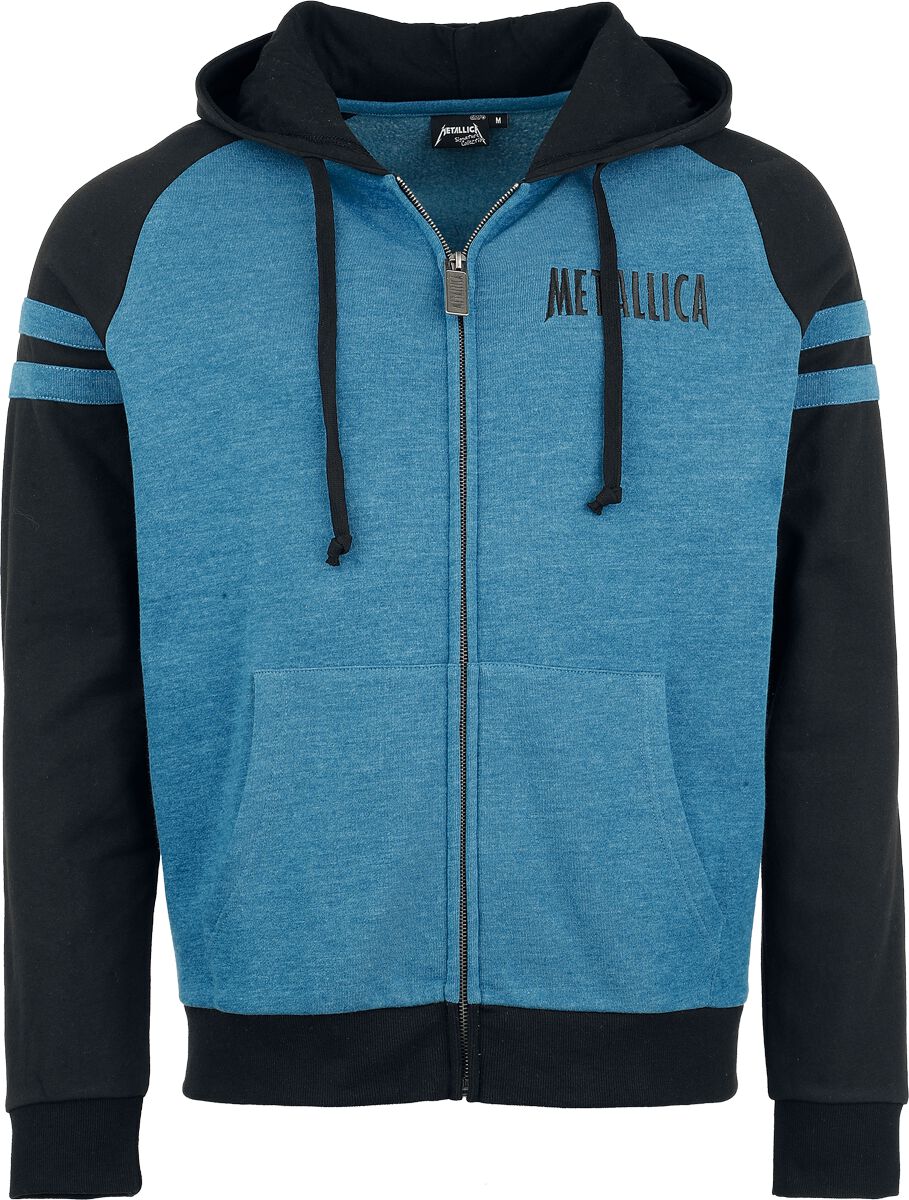 Sweat-shirt zippé à capuche  de Metallica - EMP Signature Collection - S à 3XL - pour Homme - bleu/noir - metallica