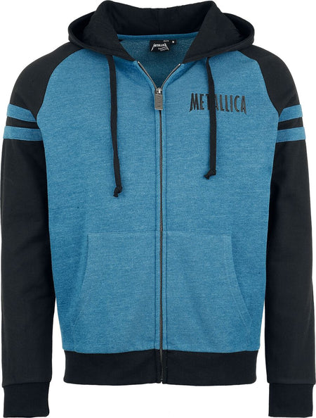 Sweat-shirt zippé à capuche  de Metallica - EMP Signature Collection - S à 3XL - pour Homme - bleu/noir - metallica