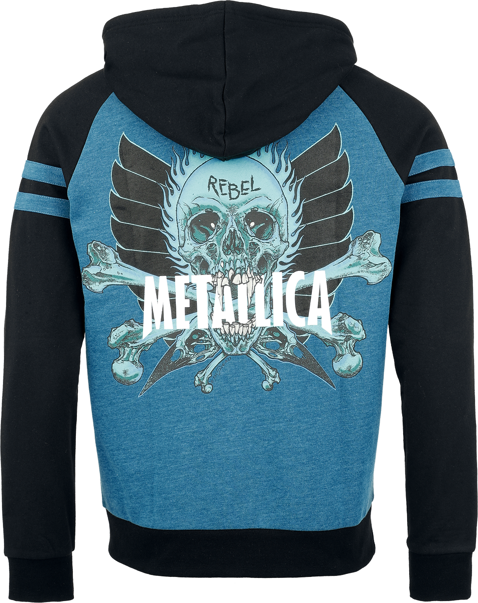 Sweat-shirt zippé à capuche  de Metallica - EMP Signature Collection - S à 3XL - pour Homme - bleu/noir - metallica - View 2