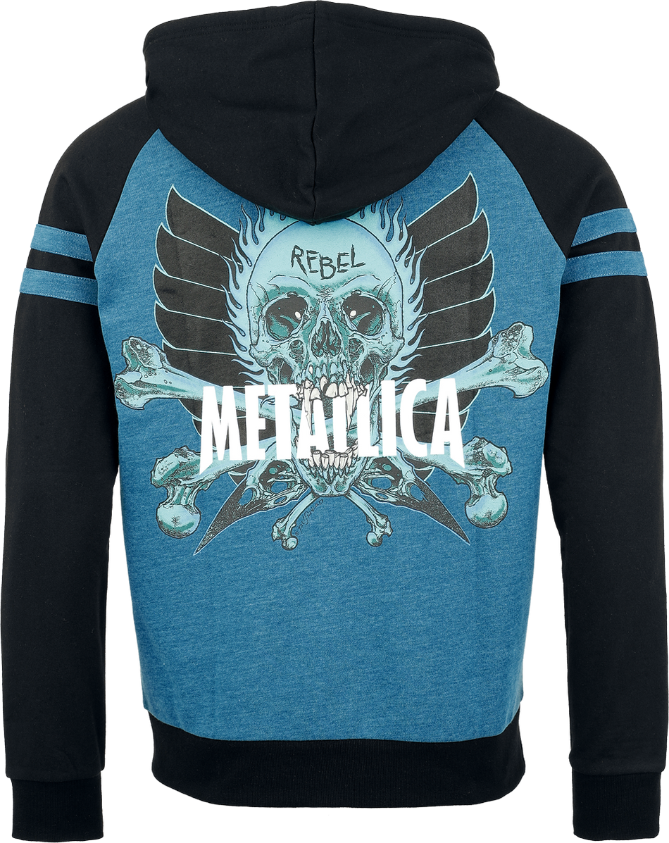 Sweat-shirt zippé à capuche  de Metallica - EMP Signature Collection - S à 3XL - pour Homme - bleu/noir - metallica - View 2