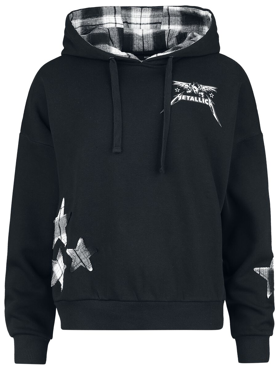 Sweat-shirt à capuche  de Metallica - EMP Signature Collection - S à M - pour Femme - noir/blanc - metallica