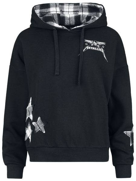Sweat-shirt à capuche  de Metallica - EMP Signature Collection - S à M - pour Femme - noir/blanc - metallica