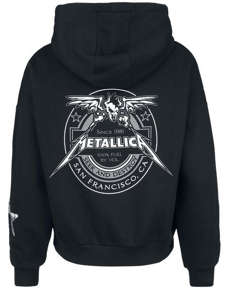 Sweat-shirt à capuche  de Metallica - EMP Signature Collection - S à M - pour Femme - noir/blanc - metallica - View 2