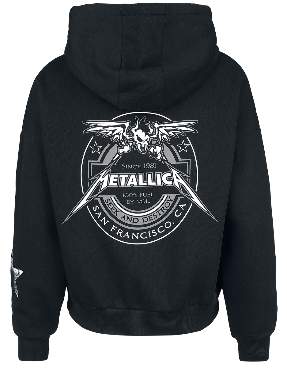 Sweat-shirt à capuche  de Metallica - EMP Signature Collection - S à M - pour Femme - noir/blanc - metallica - View 2