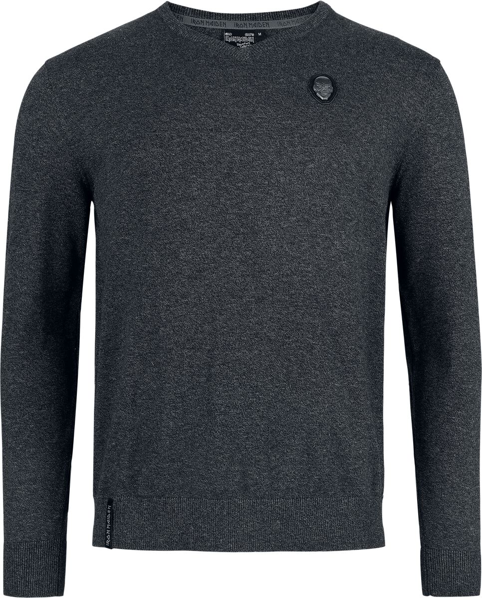 Pull tricoté  de Iron Maiden - EMP Signature Collection - M à XXL - pour Homme - gris sombre chiné - Iron Maiden
