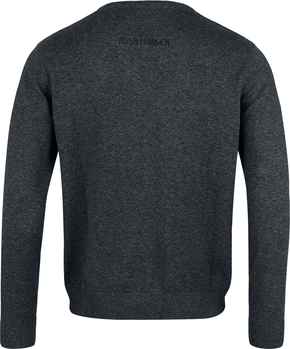 Pull tricoté  de Iron Maiden - EMP Signature Collection - M à XXL - pour Homme - gris sombre chiné - Iron Maiden - View 2
