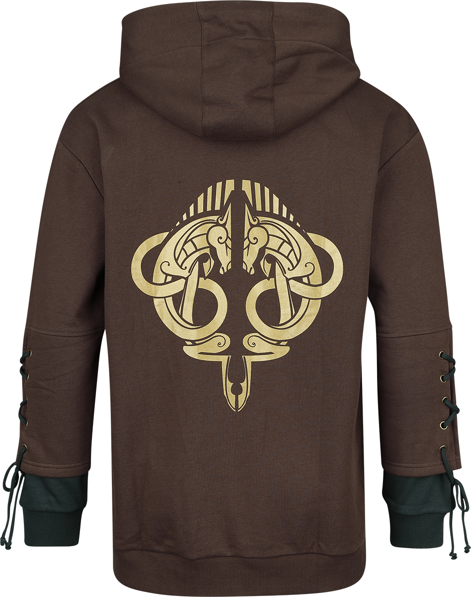 Sweat-shirt à capuche  de Le Seigneur Des Anneaux - Hoodie Rohirrim - Oversize - S à XXL - pour Homme - marron - Le Seigneur Des Anneaux - View 2