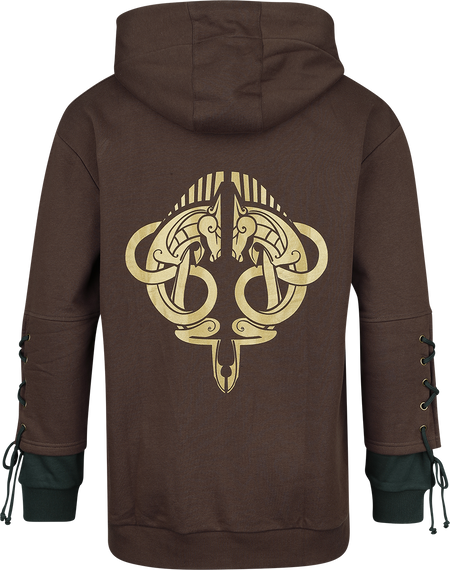 Sweat-shirt à capuche  de Le Seigneur Des Anneaux - Hoodie Rohirrim - Oversize - S à XXL - pour Homme - marron - Le Seigneur Des Anneaux - View 2