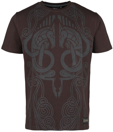 T-Shirt Manches courtes  de Le Seigneur Des Anneaux - Rohirrim - Oversize - S à XXL - pour Homme - marron - Le Seigneur Des Anneaux