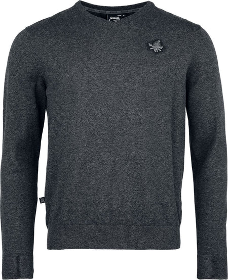 Pull tricoté  de Metallica - EMP Signature Collection - M à 3XL - pour Homme - gris sombre chiné - metallica
