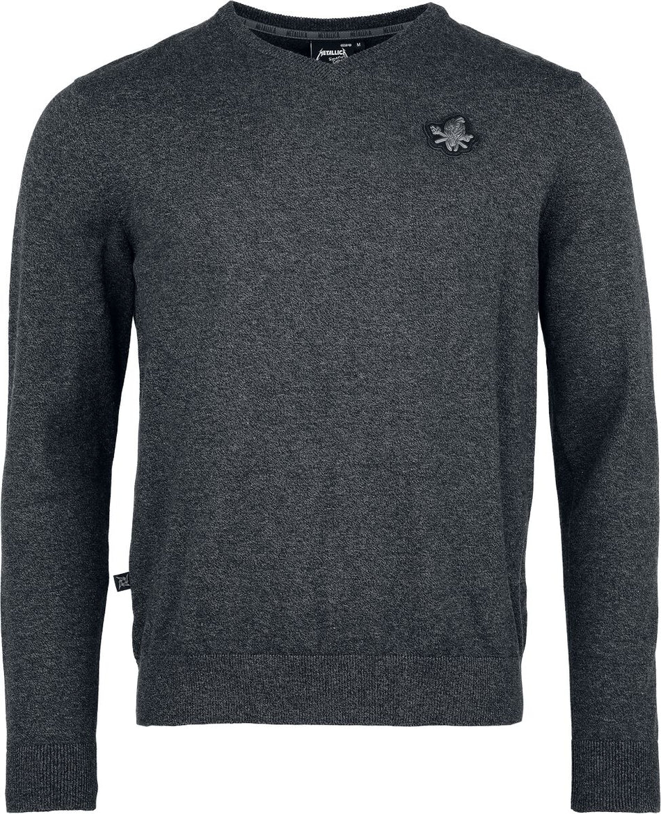 Pull tricoté  de Metallica - EMP Signature Collection - M à 3XL - pour Homme - gris sombre chiné - metallica