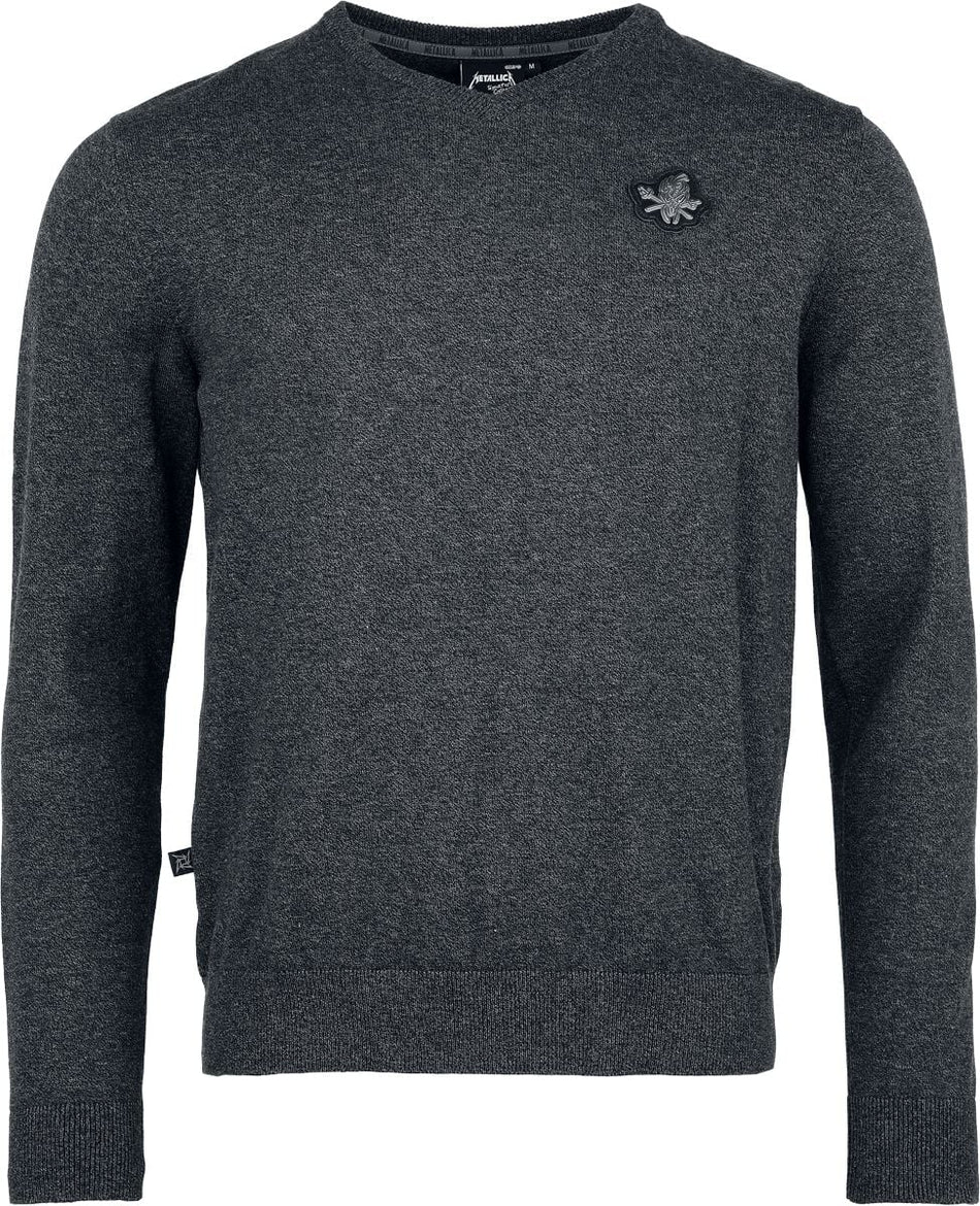 Pull tricoté  de Metallica - EMP Signature Collection - M à 3XL - pour Homme - gris sombre chiné - metallica