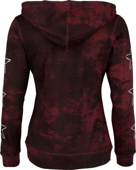 Sweat-shirt à capuche  de Five Finger Death Punch - EMP Signature Collection - S à M - pour Femme - rouge/noir - Five Finger Death Punch - View 2