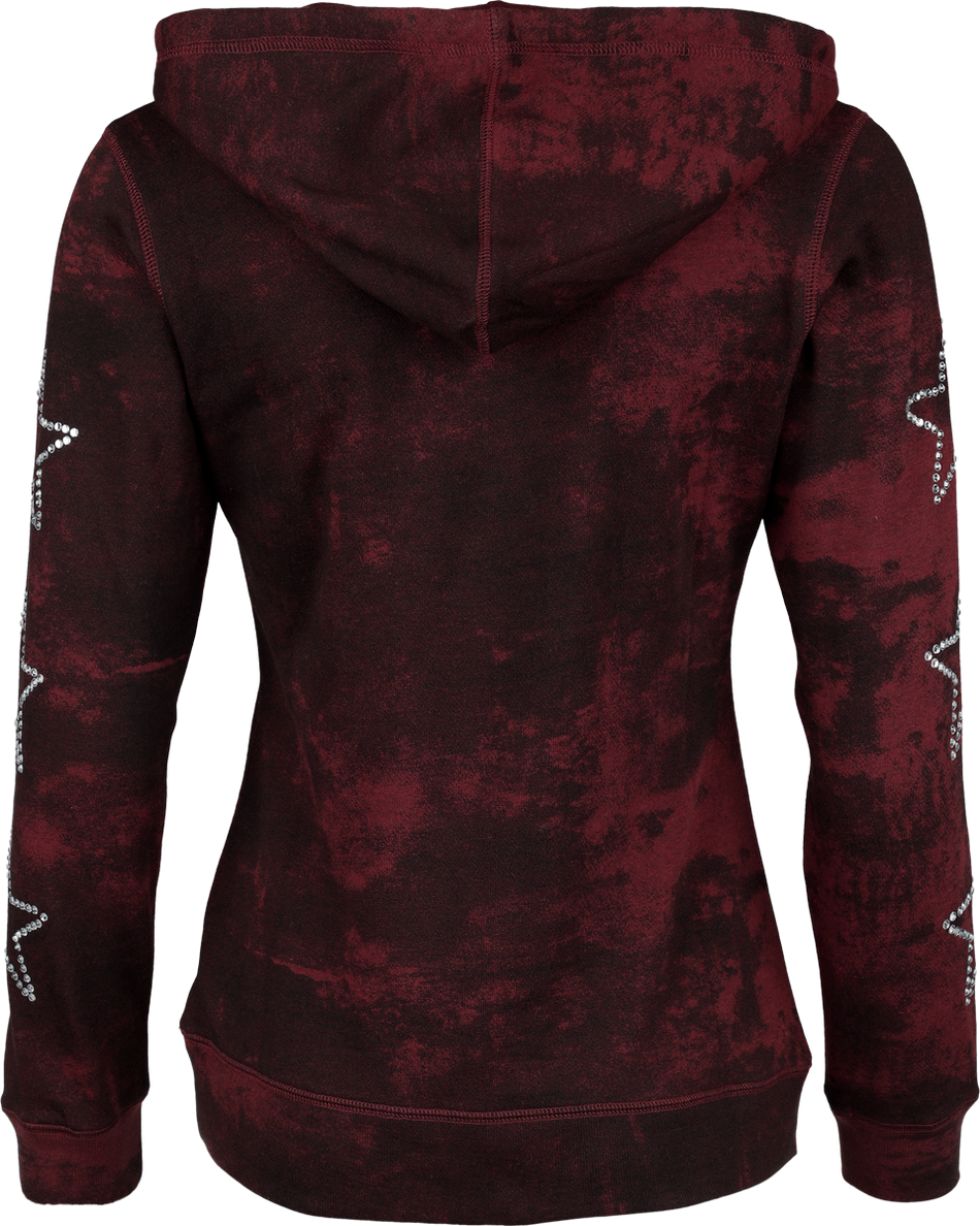 Sweat-shirt à capuche  de Five Finger Death Punch - EMP Signature Collection - S à M - pour Femme - rouge/noir - Five Finger Death Punch - View 2