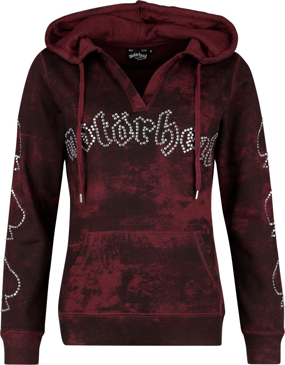 Sweat-shirt à capuche  de Motörhead - EMP Signature Collection - S à L - pour Femme - rouge/noir - Motörhead