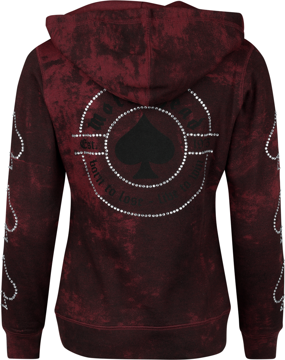 Sweat-shirt à capuche  de Motörhead - EMP Signature Collection - S à L - pour Femme - rouge/noir - Motörhead - View 2