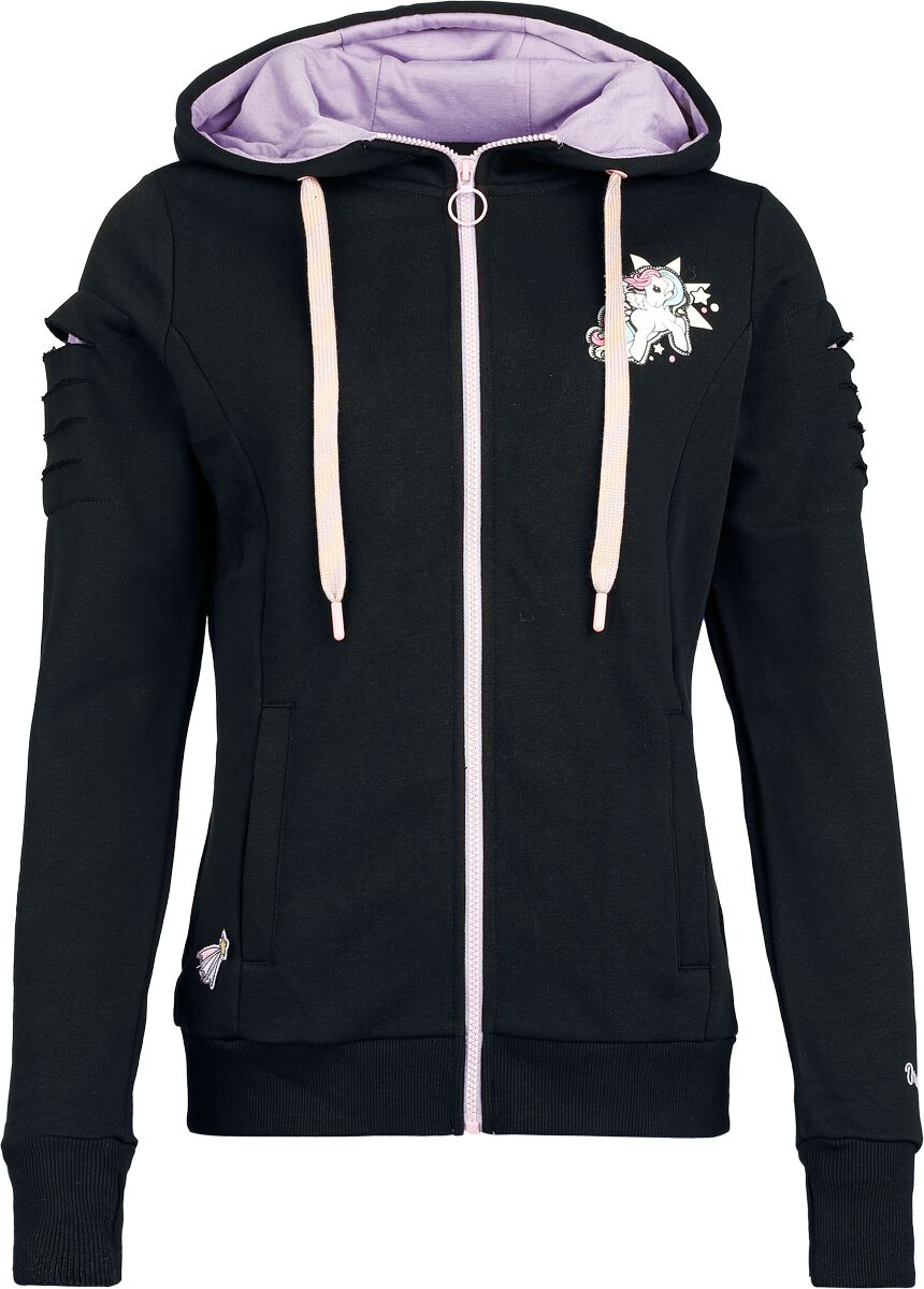 Sweat-shirt zippé à capuche  de My Little Pony - S à XXL - pour Femme - noir - My Little Pony