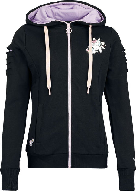 Sweat-shirt zippé à capuche  de My Little Pony - S à XXL - pour Femme - noir - My Little Pony