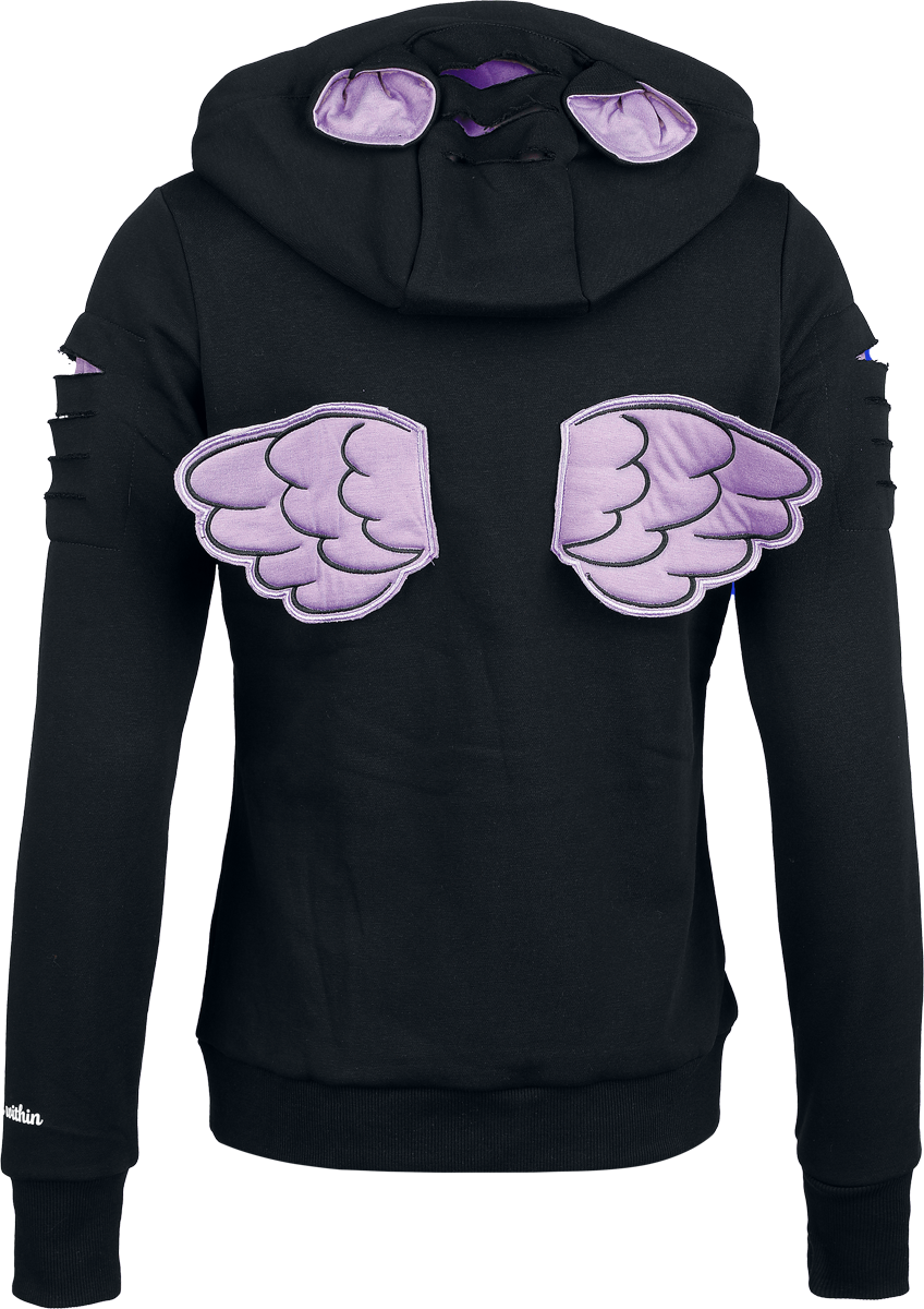 Sweat-shirt zippé à capuche  de My Little Pony - S à XXL - pour Femme - noir - My Little Pony - View 2